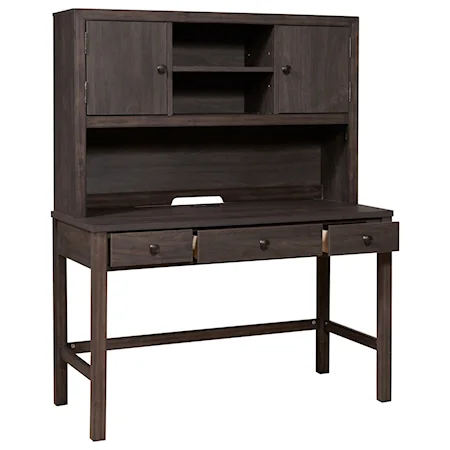 3-Drawer Desk and Hutch with USB Chargers